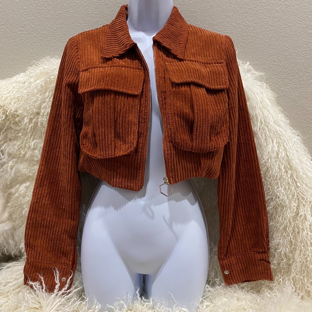 Vintage Cropped Corduroy Jacket